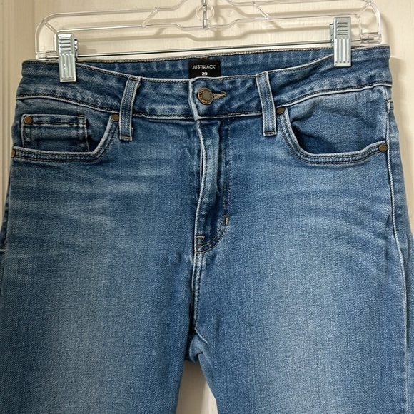 JustBlack Medium Blue Rough Hem Boot Cut Jean Sz 29 - Picture 12 of 14